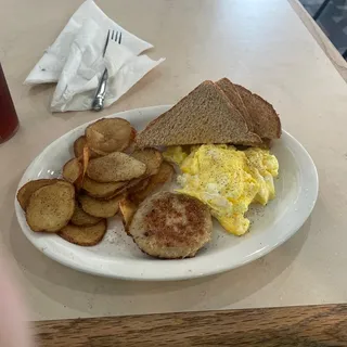 2 Eggs Breakfast with Sausage Everybody's Favorite