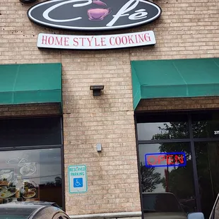 the front of the building