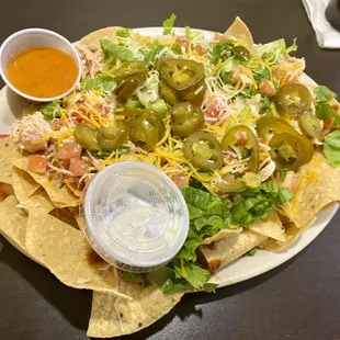 Chicken Fajita Nachos - Good Day Cafe Nacho Plate