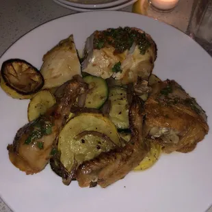 Roasted 1/2 Chicken with vegetables
