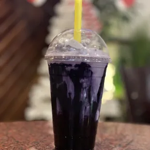 Taro-Ube Smoothie with Boba