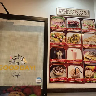 Menu Board and Logo at front door
