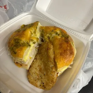 Turkey breakfast bagel