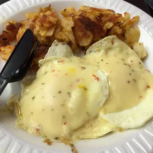 Hungry man platter (1 of 2) with pepper jack cheese added