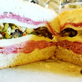 Muffuletta with olive dressing