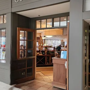 the entrance to the store