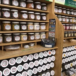 shelves full of products