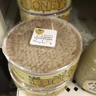 a container of honey