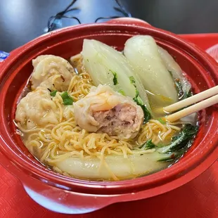 I had "wanton noodle soup" the wonton was delicious but the noodle was over cooked. Will come back to try something else