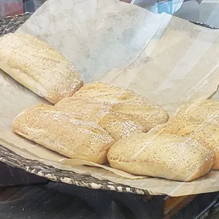 Freshly baked sandwich roll