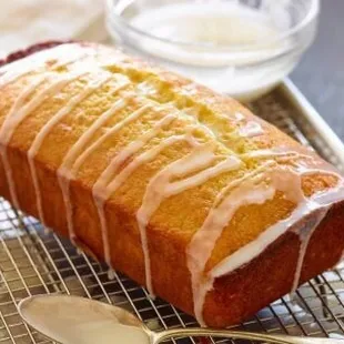 a loaf of lemon pound cake