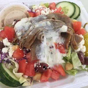 Gyro salad special of the day- $6.99 and delicious!