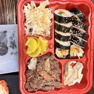 Gimbap and Bulgogi Box