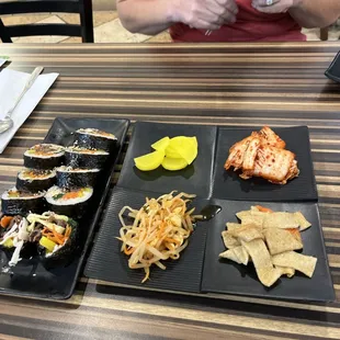 Bulgogi Gimbap and Banchan