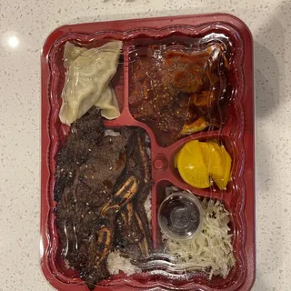 Kalbi and Spicy Pork Box - 2 meats in one Box