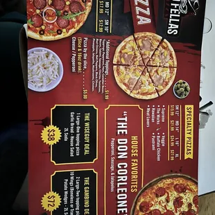 Pretty comparable prices for pizza
