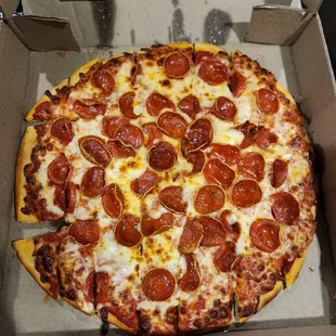 a pepperoni pizza