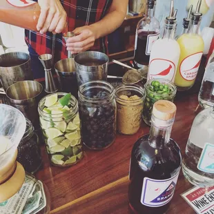 Taking a picture as cool looking as the place. (Cardinal Spirits launch)