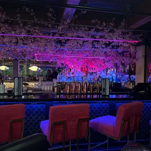 The bar area on a Wednesday night
