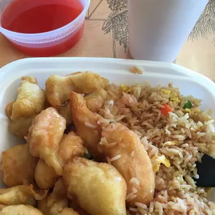 Super watered down sweet and sour sauce