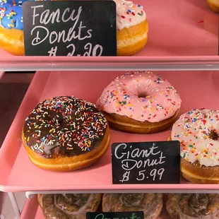 Fancy donut, giant donut and cronut