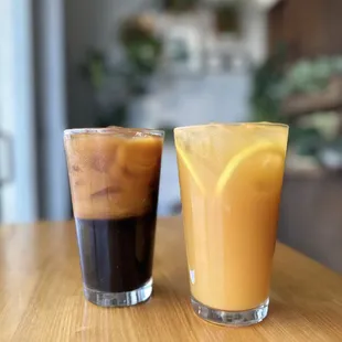 Fruit tea &amp; Orange Coffee