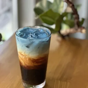 Butterfly pea + Thai Coffee