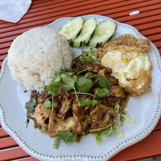 Garlic Pepper, Fried Egg and Rice