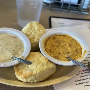 Biscuit &amp; Gravy Sausage/bacon gravy  Chorizo gravy