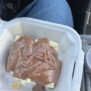 Chocolate gravy.  Normally only offered on weekends