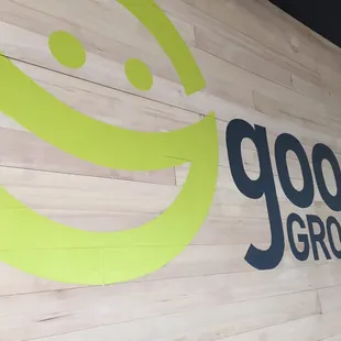 a close up of a sign