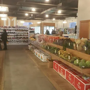 the produce section of a grocery store