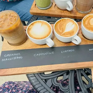 Some fun coffee flight choices