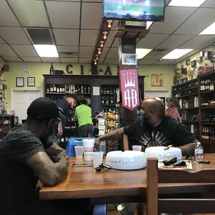 Clean smoking lounge and well ventilated