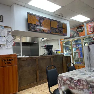 Inside the gas station