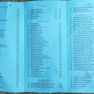 Menu inside