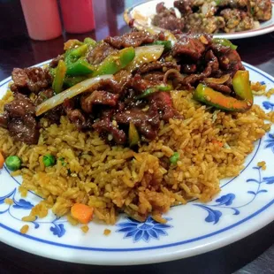 Pepper lamb fried rice