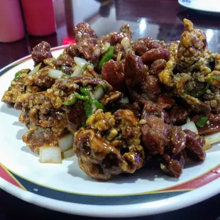 Chicken gizzard and liver