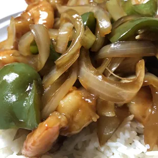 Shrimp, Peppers, &amp; Onions (another angle!)