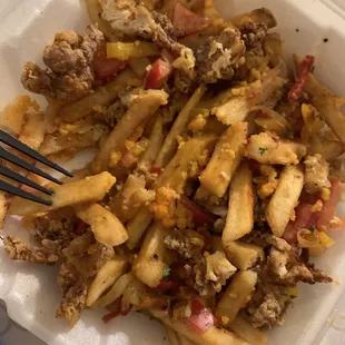 What I got. Cajun Alfredo Sauce lmao where is the Alfredo.