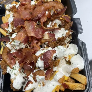 Bacon chicken Ranch fries.