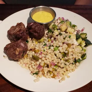 Turkish meatballs dish. Yum!