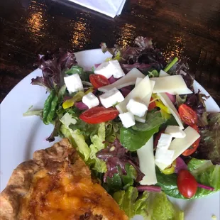Quiche and salad