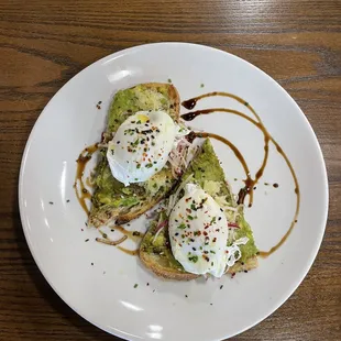 Avocado toast - um, delicious. Small but incredibly good.