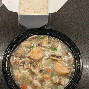 Shrimp with lobster sauce $12
