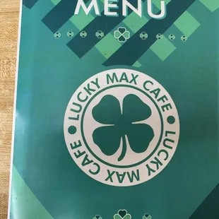 Front of the menu