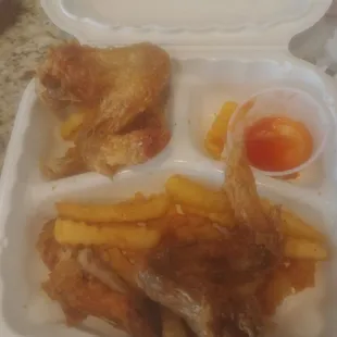Wings and fries
