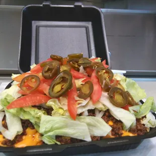 Nacho salad come enjoy any time.