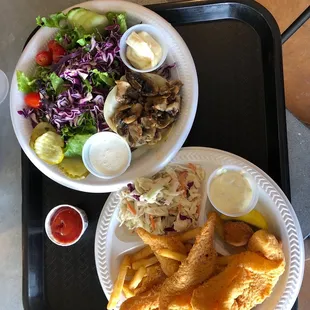 The Gut Buster and five piece catfish