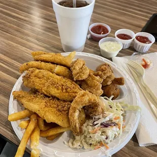 Catfish and shrimp